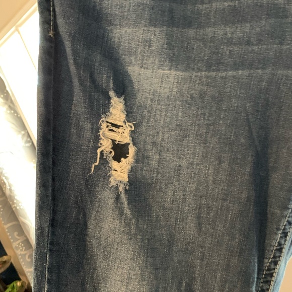 Lane Bryant- Womens size 24, bootcut distressed denim. - Picture 4 of 10